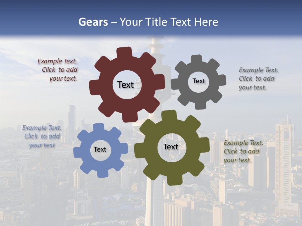 Some Famous Places In Kuwait Shooting From The Sky PowerPoint Template