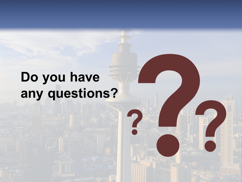 Some Famous Places In Kuwait Shooting From The Sky PowerPoint Template