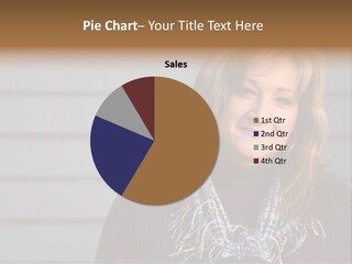 A Pretty Middle Aged Woman With A Very Sincere Smile. PowerPoint Template