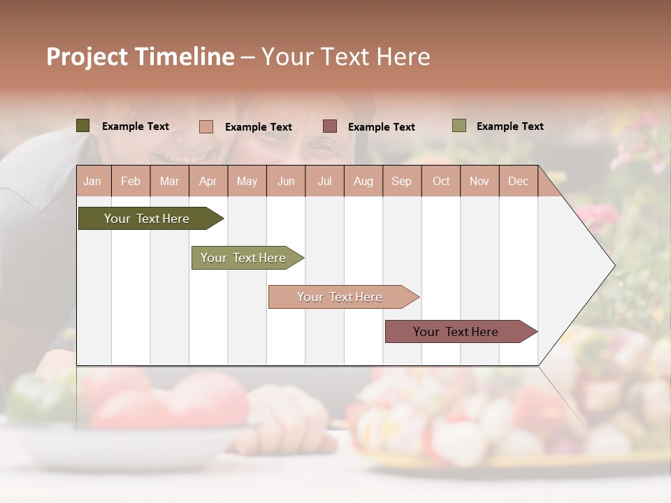 A Young Woman - Grandchild Or Carer - Next To An Old Woman At The Table, With Fresh Food In Front Of Them. PowerPoint Template