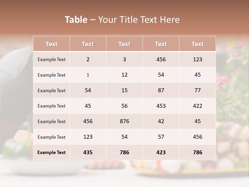 A Young Woman - Grandchild Or Carer - Next To An Old Woman At The Table, With Fresh Food In Front Of Them. PowerPoint Template