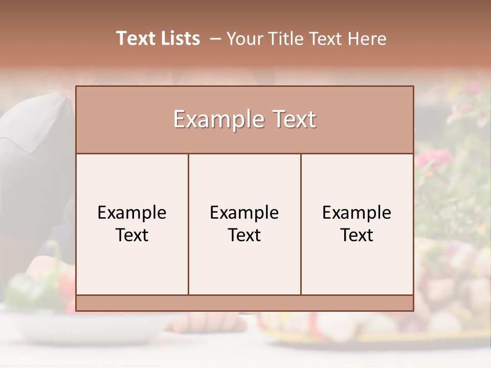 A Young Woman - Grandchild Or Carer - Next To An Old Woman At The Table, With Fresh Food In Front Of Them. PowerPoint Template