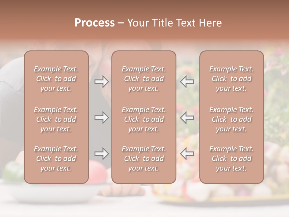 A Young Woman - Grandchild Or Carer - Next To An Old Woman At The Table, With Fresh Food In Front Of Them. PowerPoint Template