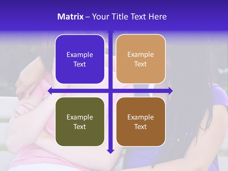 Teenage Girl Consoling Her Sad Upset Friend PowerPoint Template