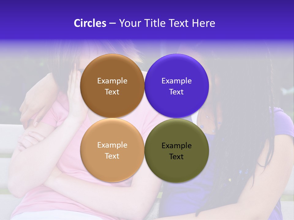 Teenage Girl Consoling Her Sad Upset Friend PowerPoint Template