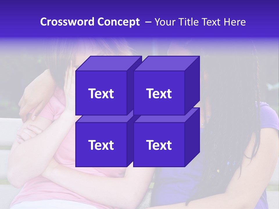 Teenage Girl Consoling Her Sad Upset Friend PowerPoint Template