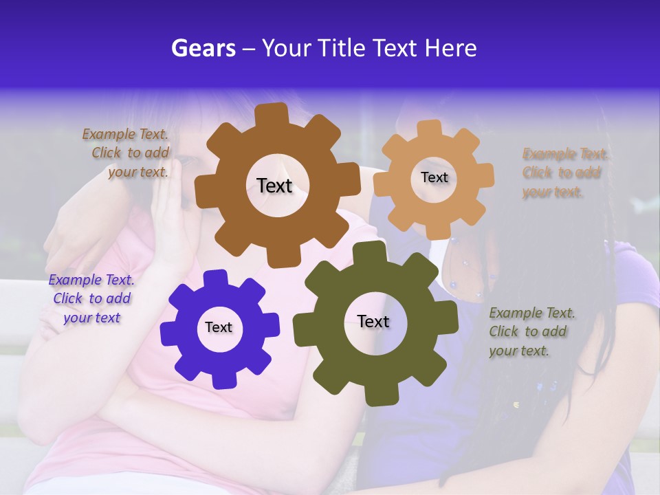 Teenage Girl Consoling Her Sad Upset Friend PowerPoint Template