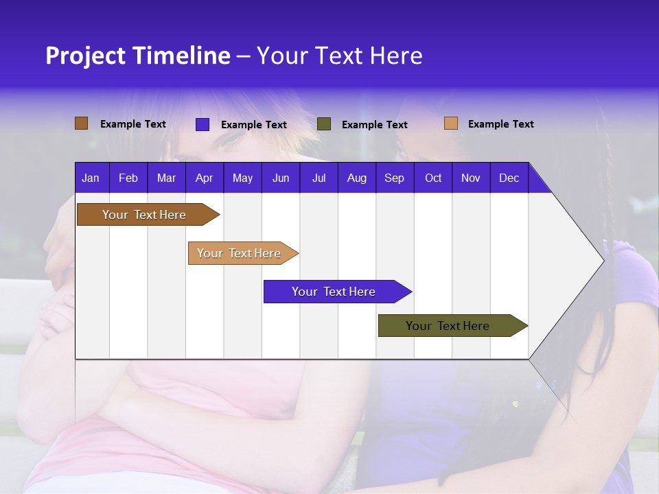 Teenage Girl Consoling Her Sad Upset Friend PowerPoint Template