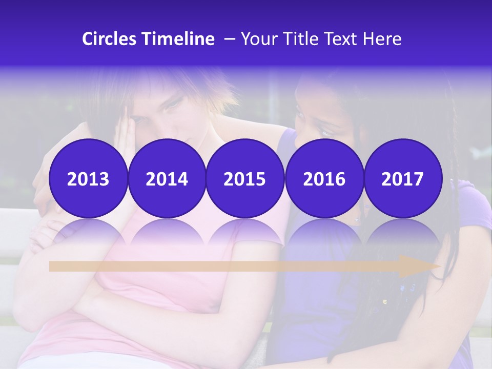 Teenage Girl Consoling Her Sad Upset Friend PowerPoint Template