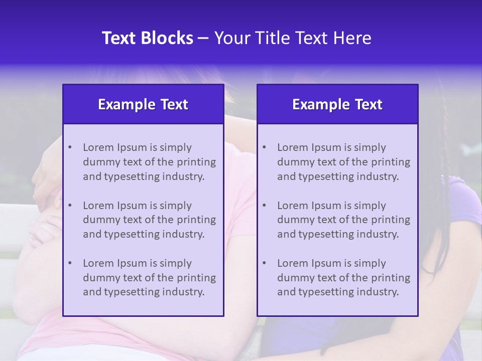 Teenage Girl Consoling Her Sad Upset Friend PowerPoint Template