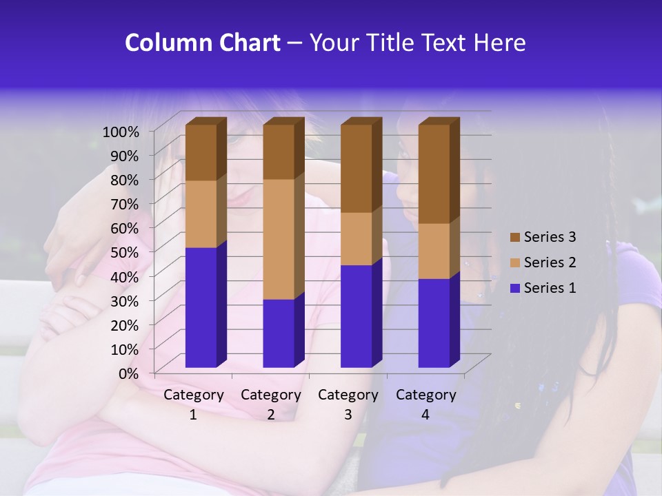 Teenage Girl Consoling Her Sad Upset Friend PowerPoint Template