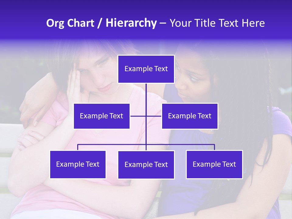 Teenage Girl Consoling Her Sad Upset Friend PowerPoint Template