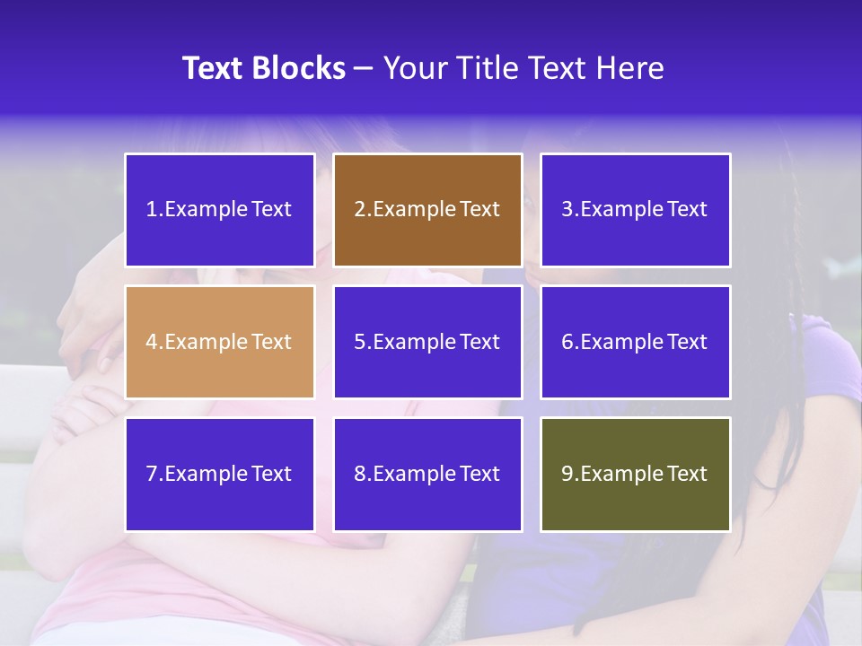 Teenage Girl Consoling Her Sad Upset Friend PowerPoint Template
