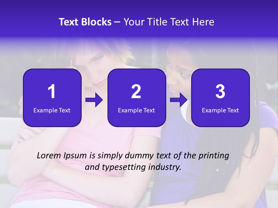 Teenage Girl Consoling Her Sad Upset Friend PowerPoint Template