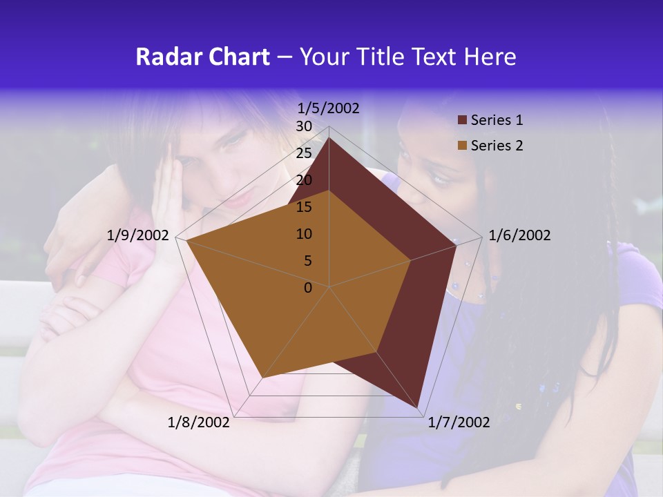 Teenage Girl Consoling Her Sad Upset Friend PowerPoint Template