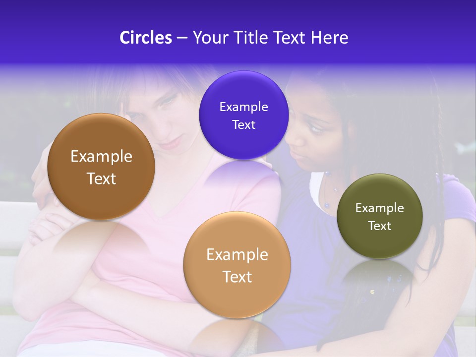 Teenage Girl Consoling Her Sad Upset Friend PowerPoint Template