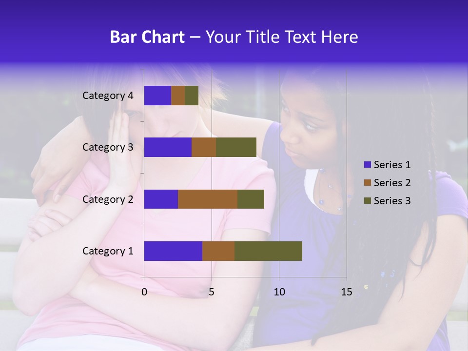 Teenage Girl Consoling Her Sad Upset Friend PowerPoint Template