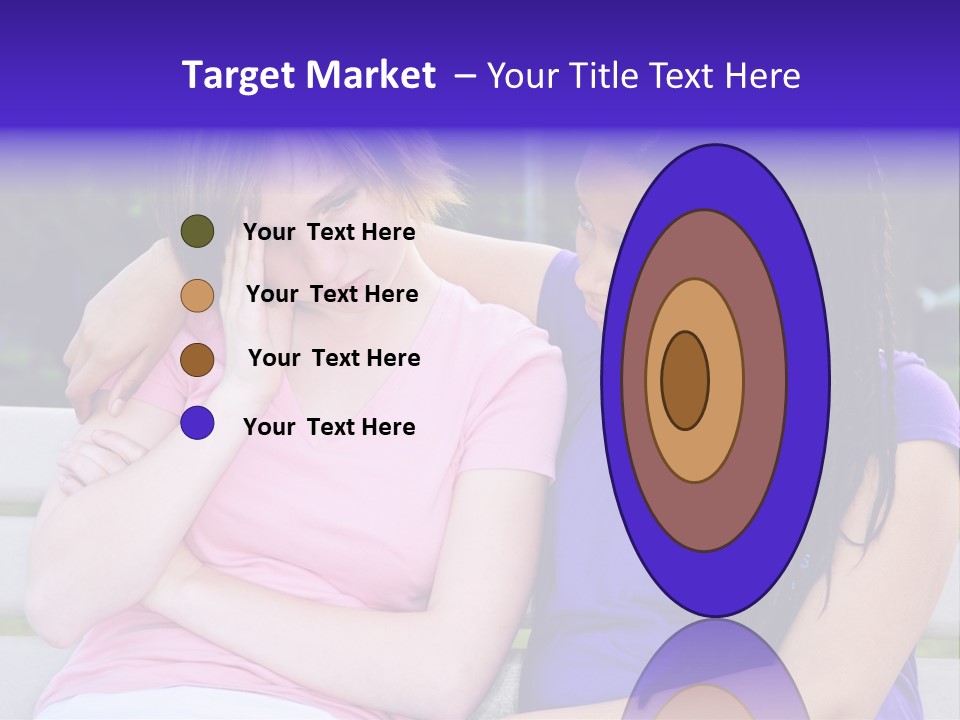 Teenage Girl Consoling Her Sad Upset Friend PowerPoint Template