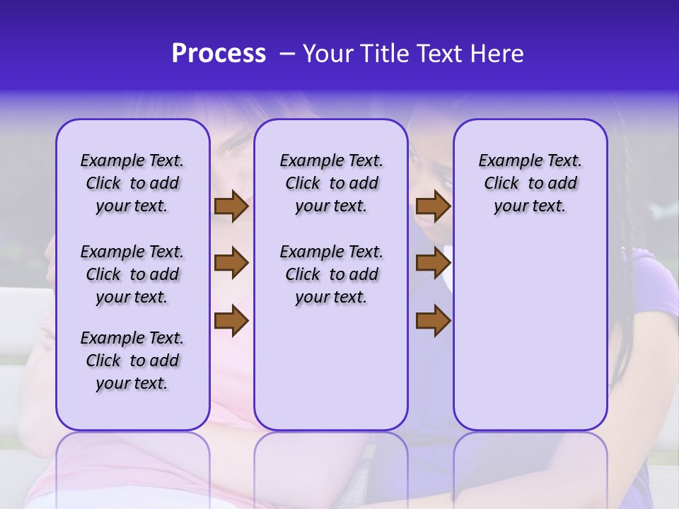 Teenage Girl Consoling Her Sad Upset Friend PowerPoint Template
