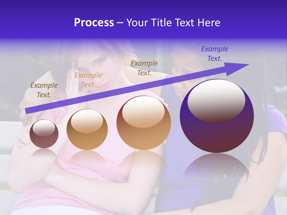 Teenage Girl Consoling Her Sad Upset Friend PowerPoint Template