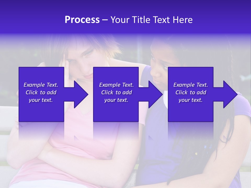 Teenage Girl Consoling Her Sad Upset Friend PowerPoint Template