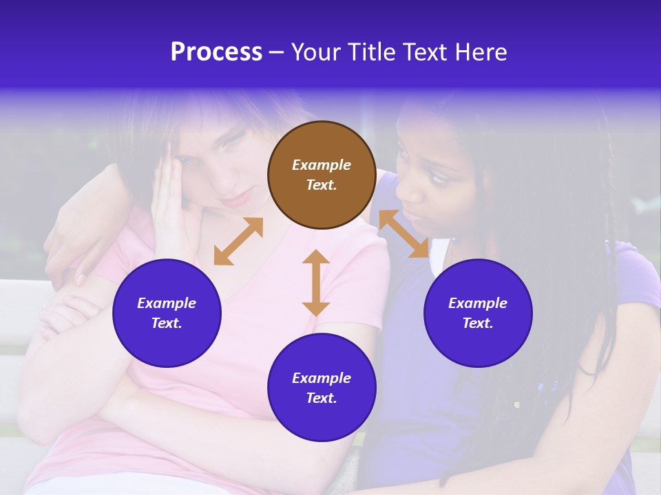 Teenage Girl Consoling Her Sad Upset Friend PowerPoint Template