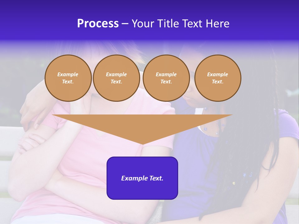 Teenage Girl Consoling Her Sad Upset Friend PowerPoint Template