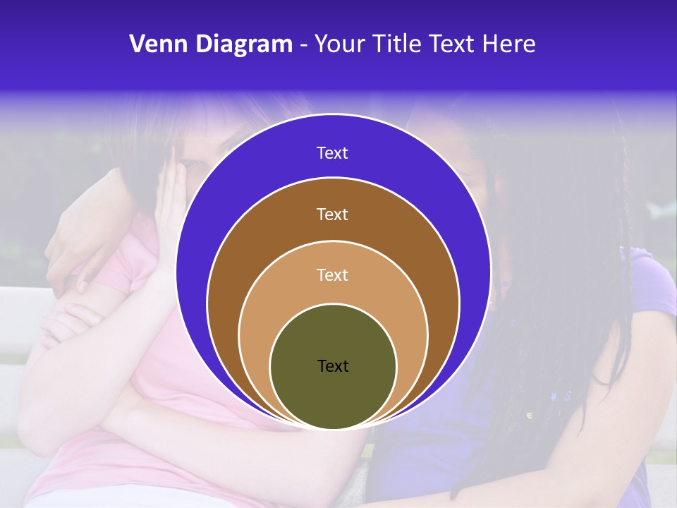 Teenage Girl Consoling Her Sad Upset Friend PowerPoint Template