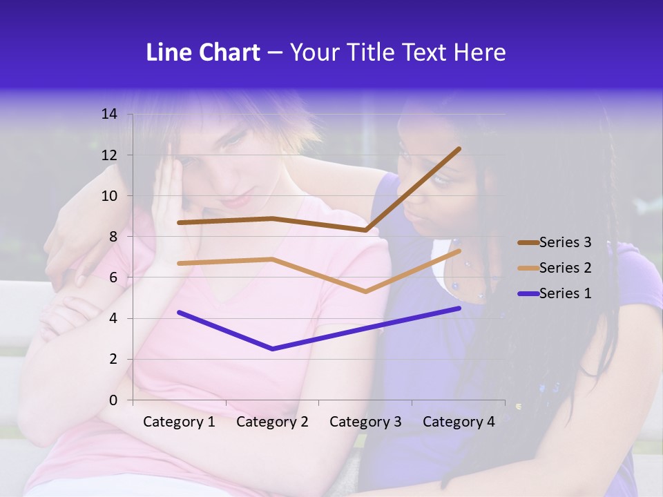 Teenage Girl Consoling Her Sad Upset Friend PowerPoint Template