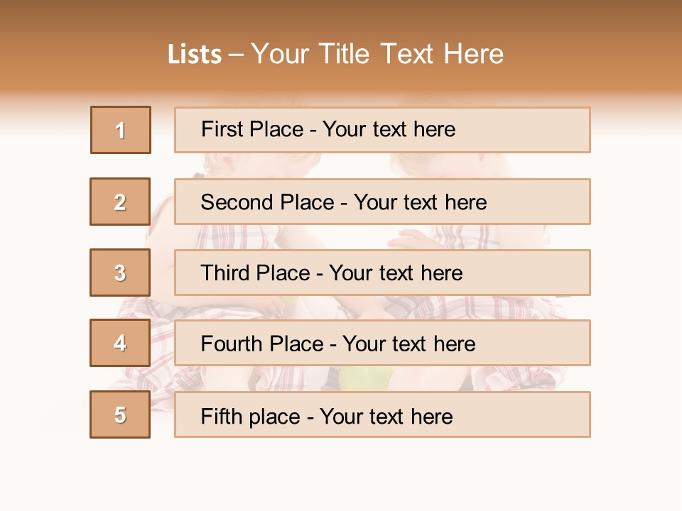 Picture Of Two Adorable Twins Over White PowerPoint Template