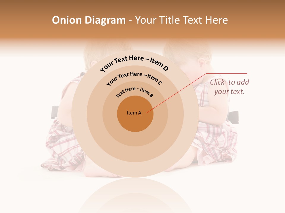 Picture Of Two Adorable Twins Over White PowerPoint Template