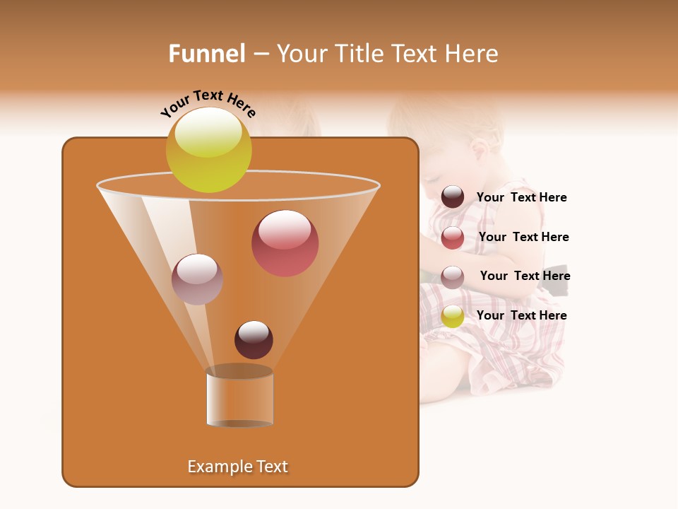 Picture Of Two Adorable Twins Over White PowerPoint Template