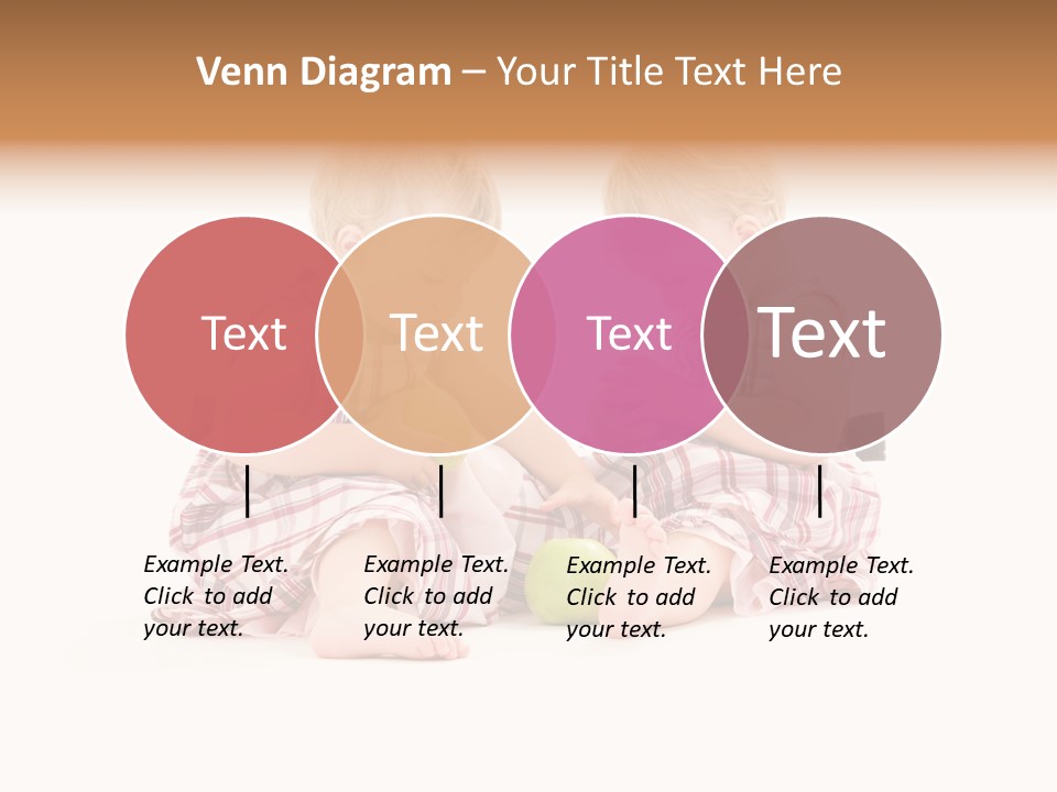 Picture Of Two Adorable Twins Over White PowerPoint Template