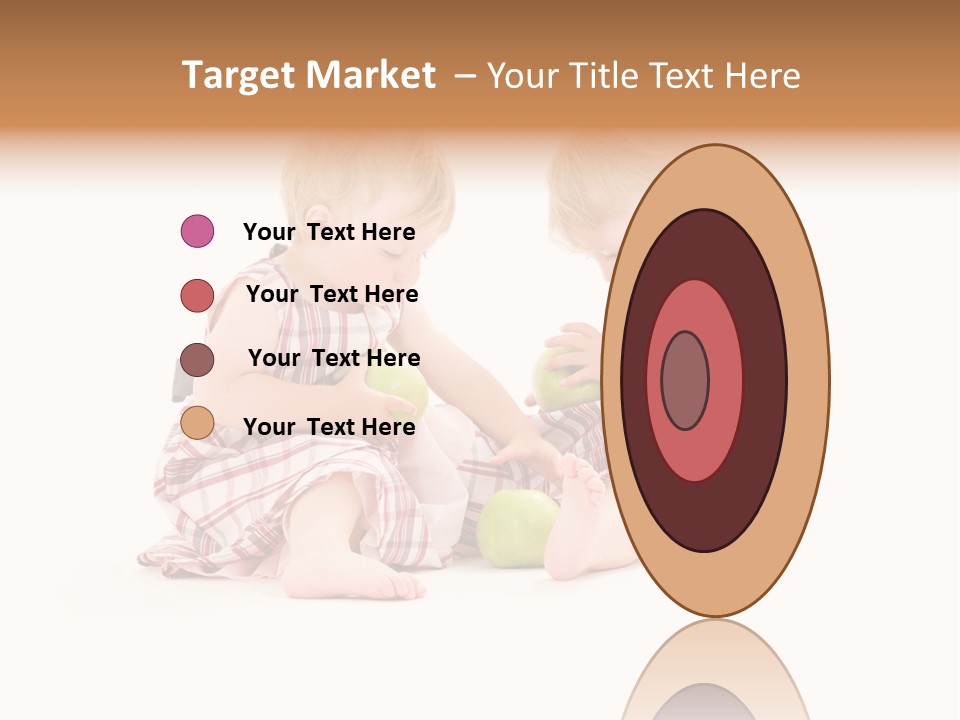 Picture Of Two Adorable Twins Over White PowerPoint Template