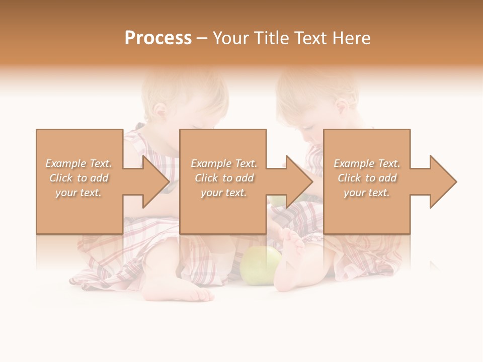 Picture Of Two Adorable Twins Over White PowerPoint Template