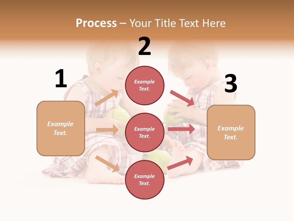 Picture Of Two Adorable Twins Over White PowerPoint Template