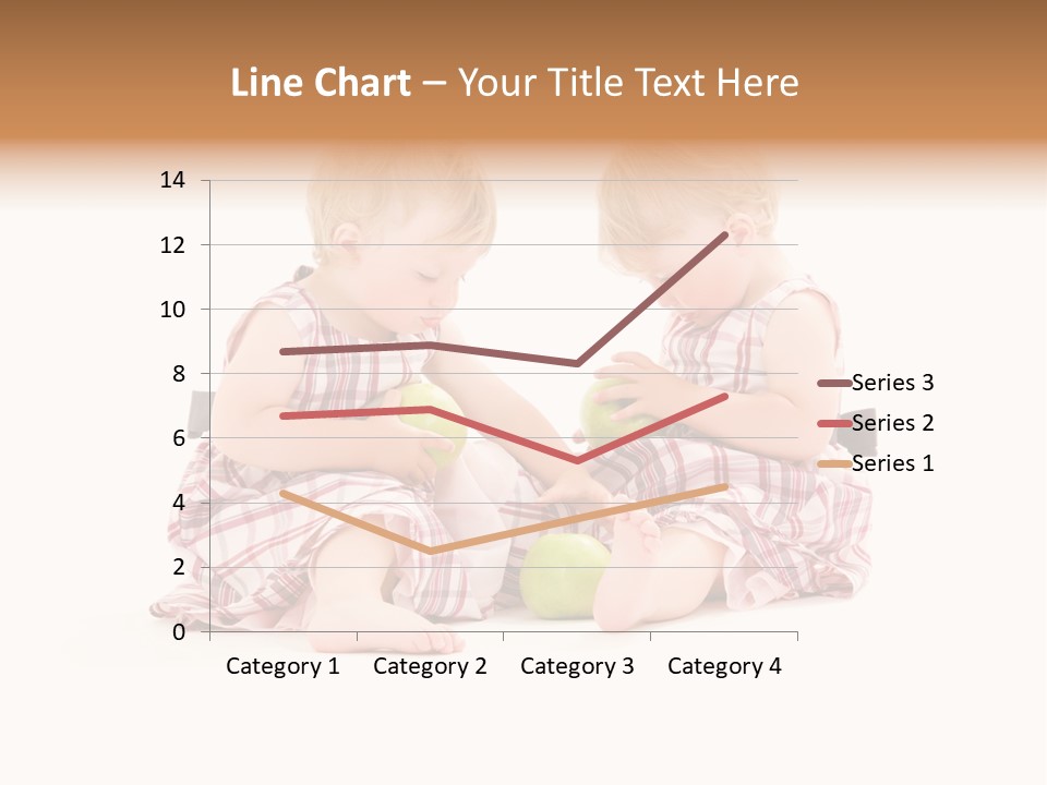 Picture Of Two Adorable Twins Over White PowerPoint Template
