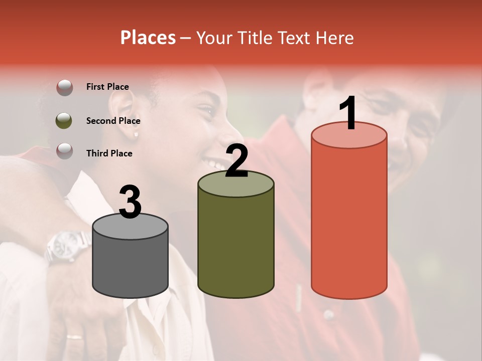 Hispanic Father With African American Teenage Son PowerPoint Template