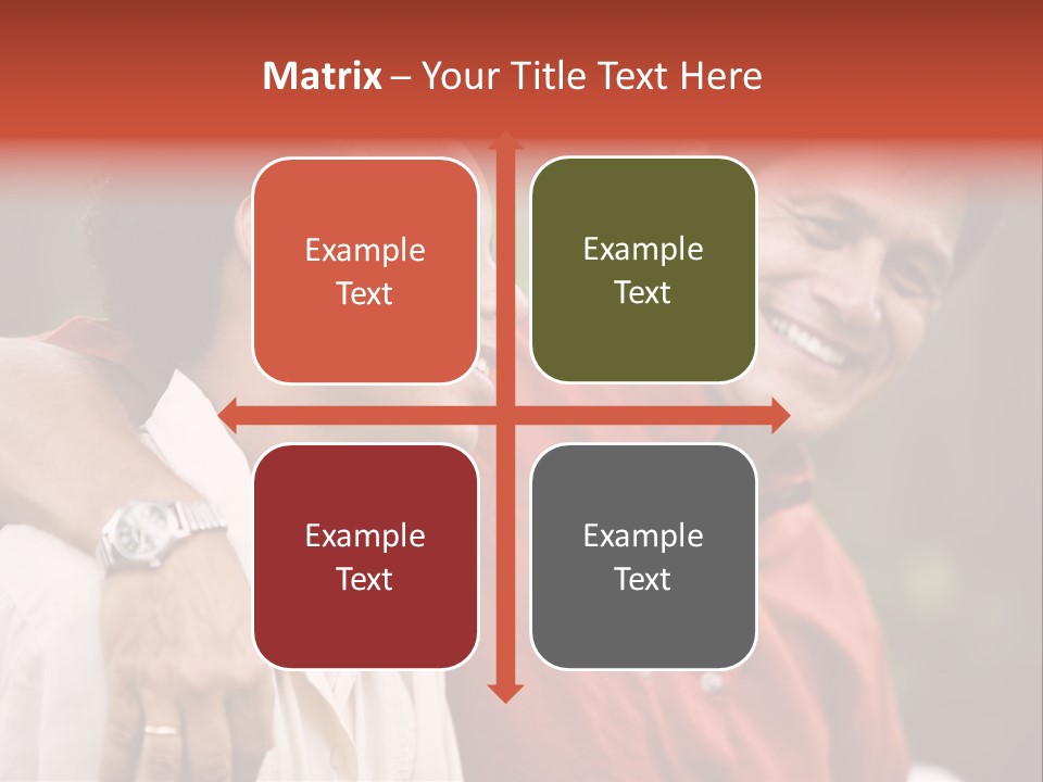 Hispanic Father With African American Teenage Son PowerPoint Template