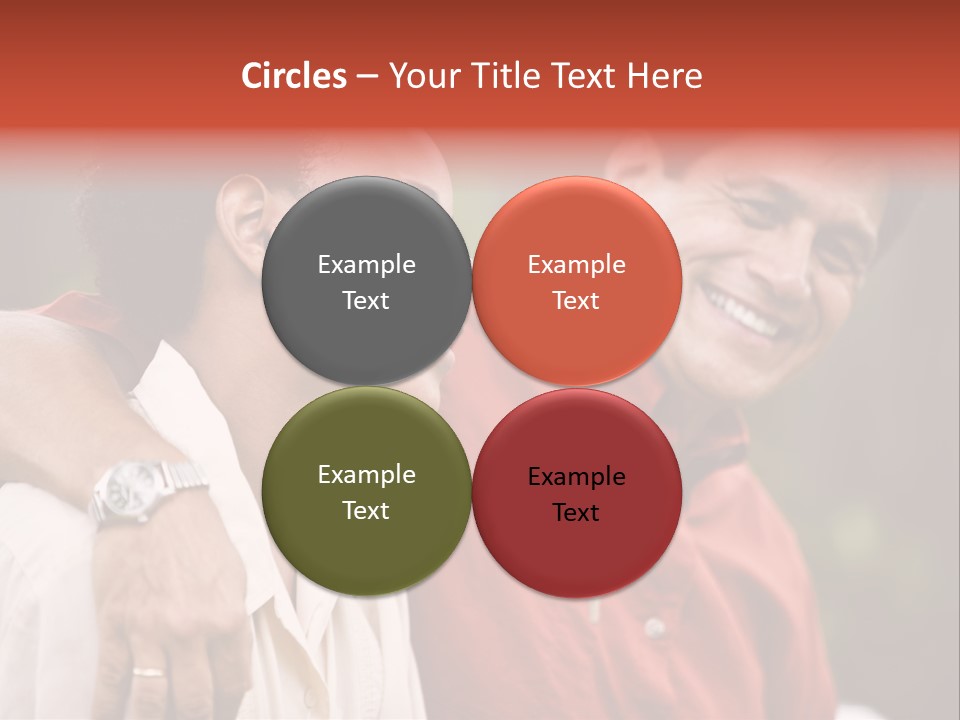 Hispanic Father With African American Teenage Son PowerPoint Template