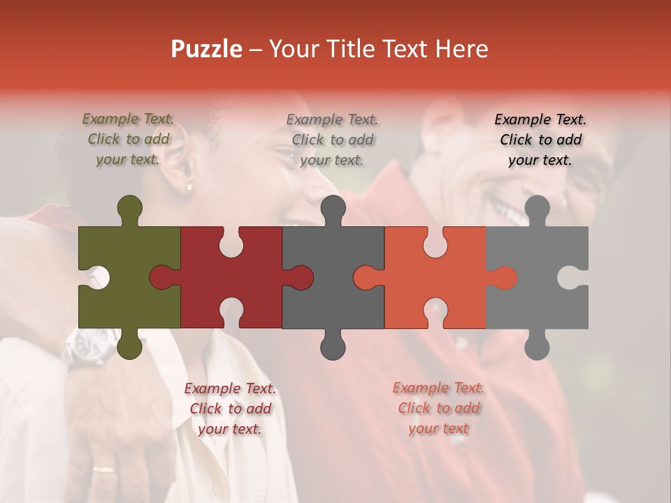 Hispanic Father With African American Teenage Son PowerPoint Template