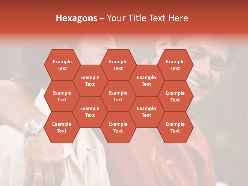 Hispanic Father With African American Teenage Son PowerPoint Template