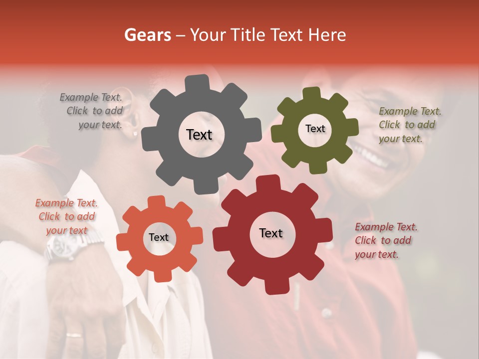 Hispanic Father With African American Teenage Son PowerPoint Template