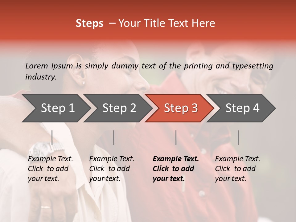 Hispanic Father With African American Teenage Son PowerPoint Template