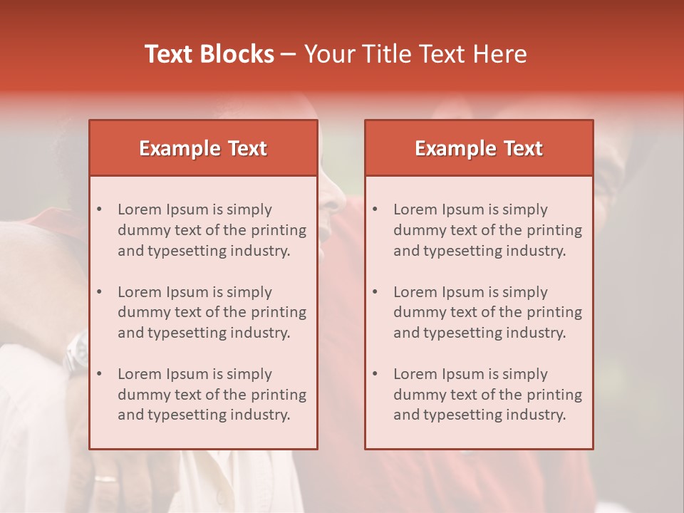 Hispanic Father With African American Teenage Son PowerPoint Template