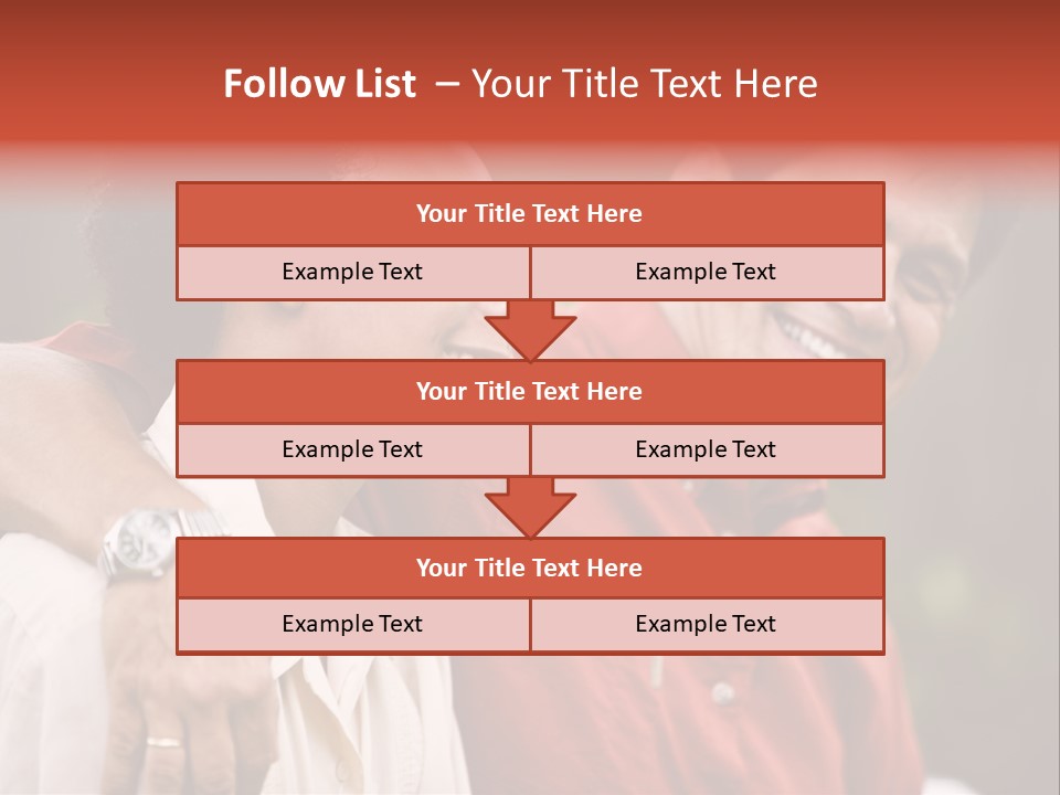 Hispanic Father With African American Teenage Son PowerPoint Template
