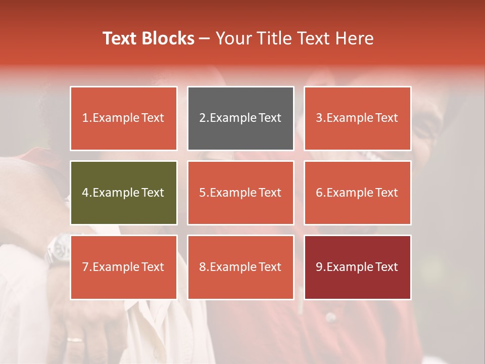 Hispanic Father With African American Teenage Son PowerPoint Template