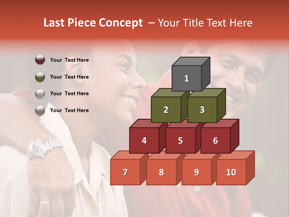 Hispanic Father With African American Teenage Son PowerPoint Template