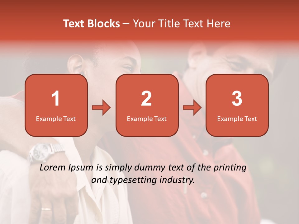Hispanic Father With African American Teenage Son PowerPoint Template