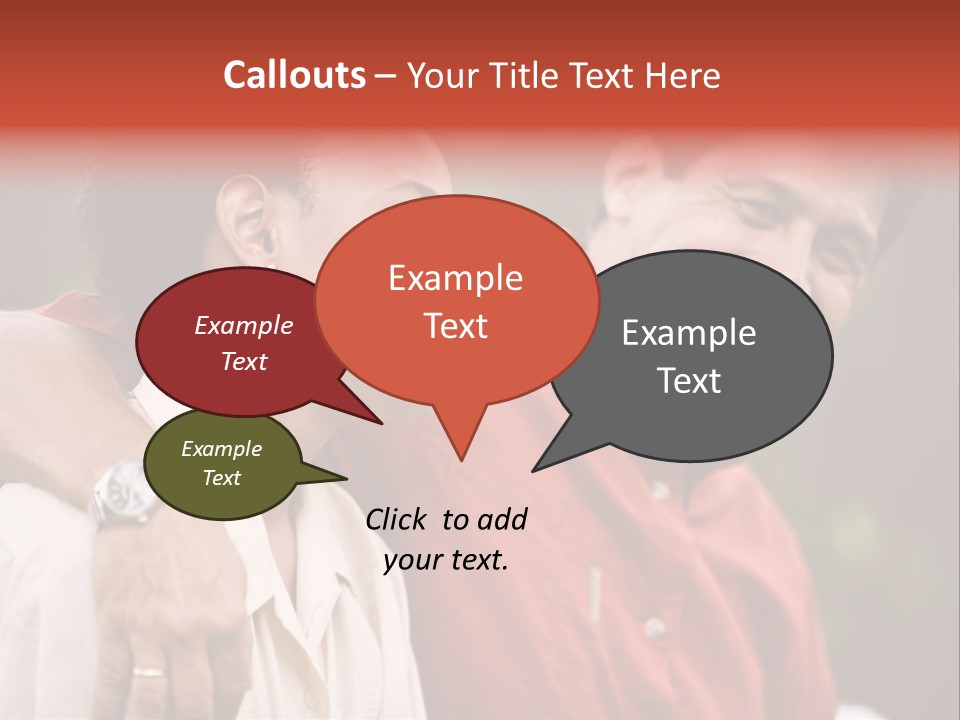 Hispanic Father With African American Teenage Son PowerPoint Template